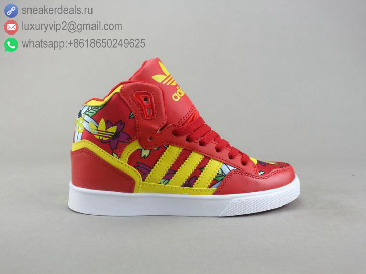 ADIDAS EXTABALL M HIGH RED YELLOW WOMEN SKATE SHOES